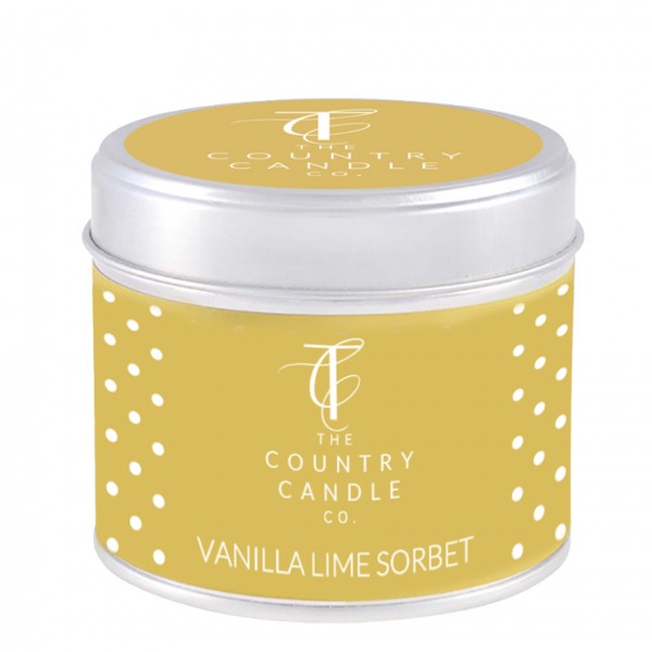 Vanilla Lime Sorbet Polka Dot Candle In Tin